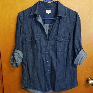 J Crew Factory Perfect Shirt Chambray - Sz. S